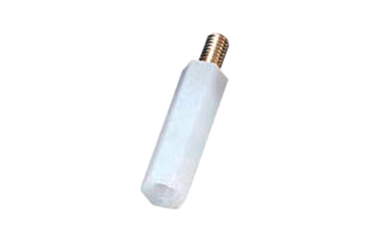 ジュラコン(POM) 六角スペーサー(短間段重ね用)(オス+メスねじ) MS-0000-03E(3mm長)(乳白色)